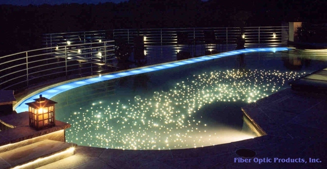 starry sky effect in swimming pool floor