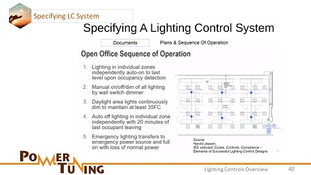 specifying a lighting control solution